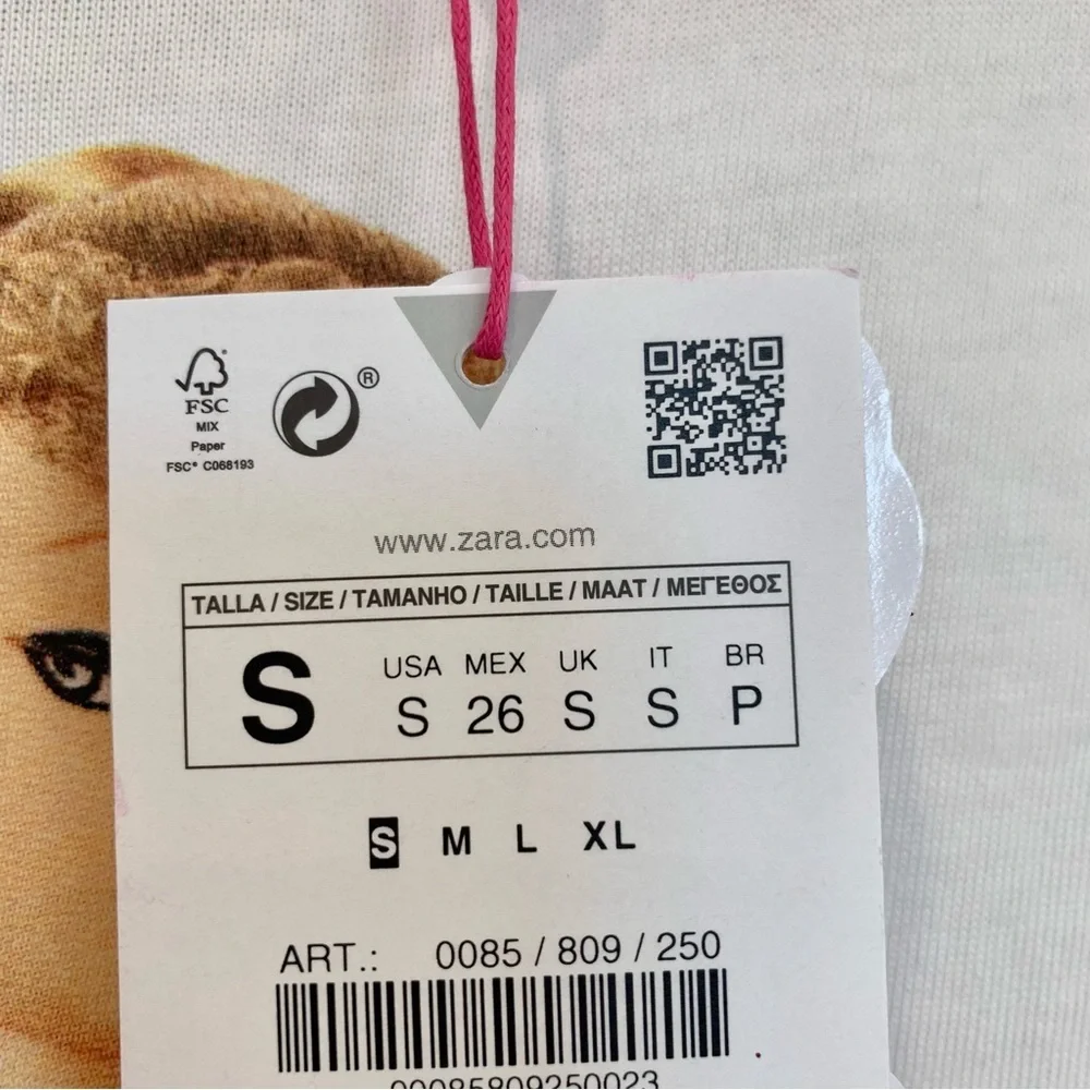 [🌟 PRICE FIRM] ZARA Barbie Striped Swimsuit Graphic T-Shirt Short Sleeves Tee - Picture 12 of 12